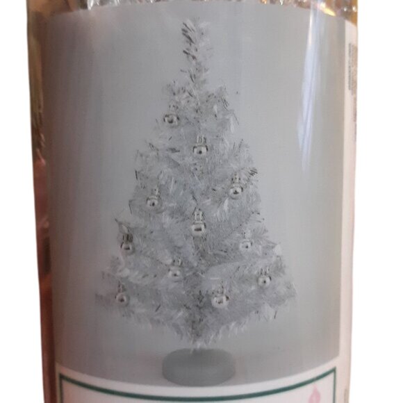 Mini Table Top 16 Inch Christmas Tree - Pink, Silver or White Includes Ornaments - Picture 12 of 12